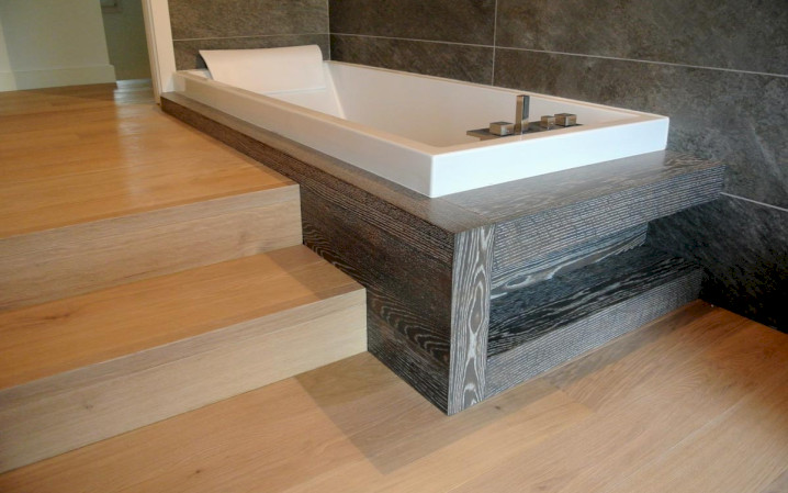 Two-layer wood flooring