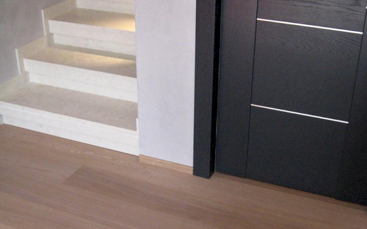 Two-layer wood flooring